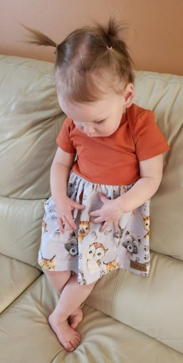 Robe épaules croisées - Bébés animaux