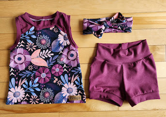 Bandeau - Fleurs mauves