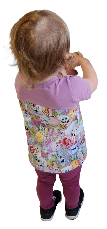 Chandail manches courtes - Spongebob 2 et lavande