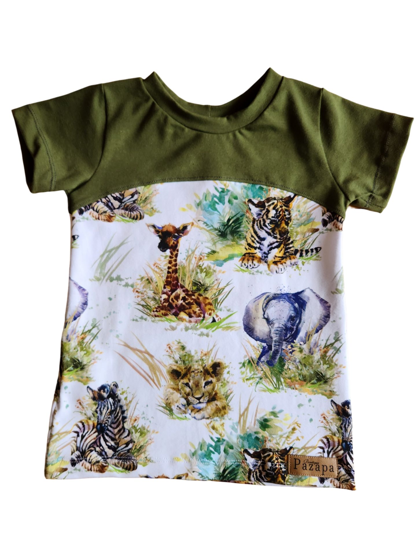 Chandail manches courtes - Jungle et vert forêt