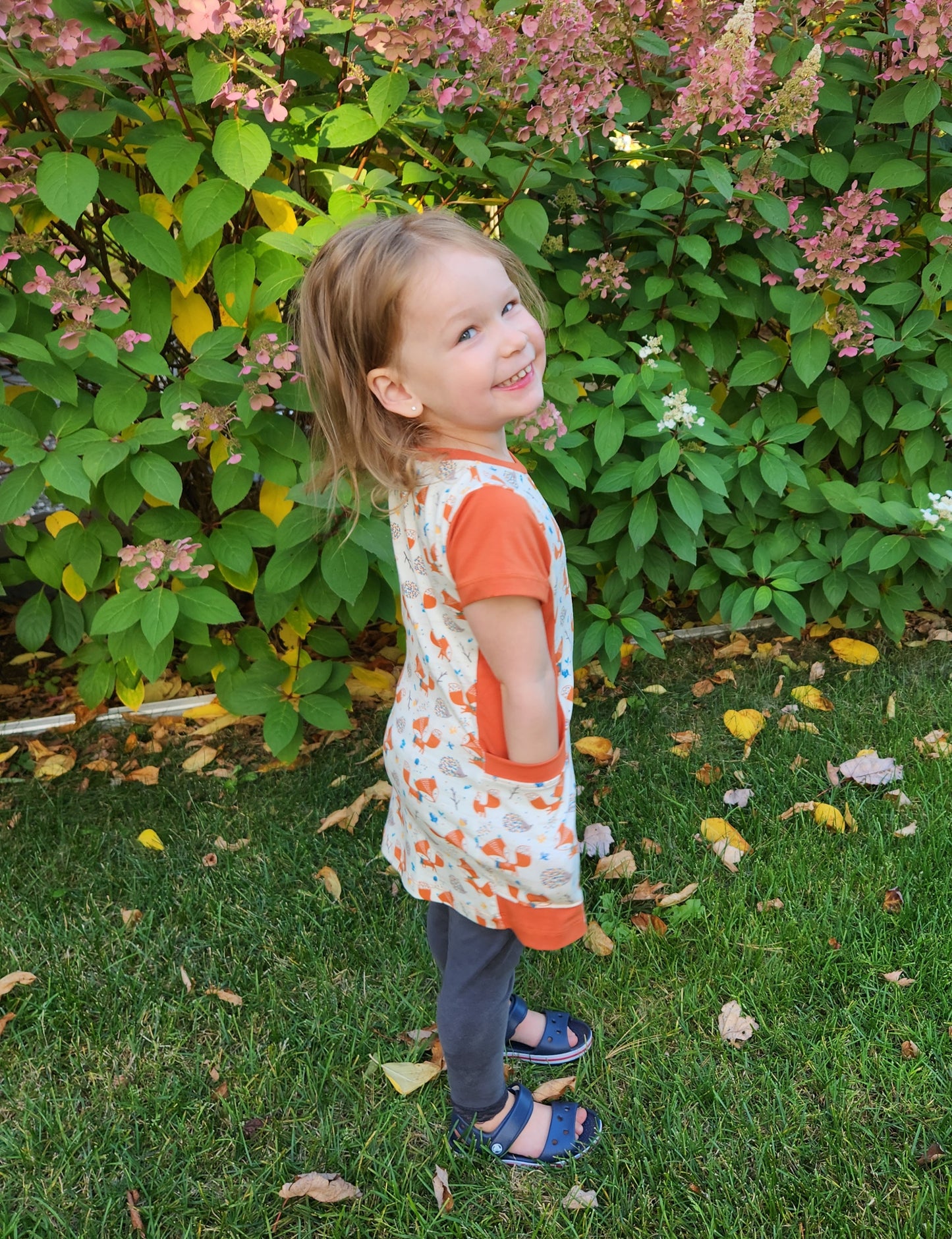 Robe tunique avec poches - Renards et hérissons