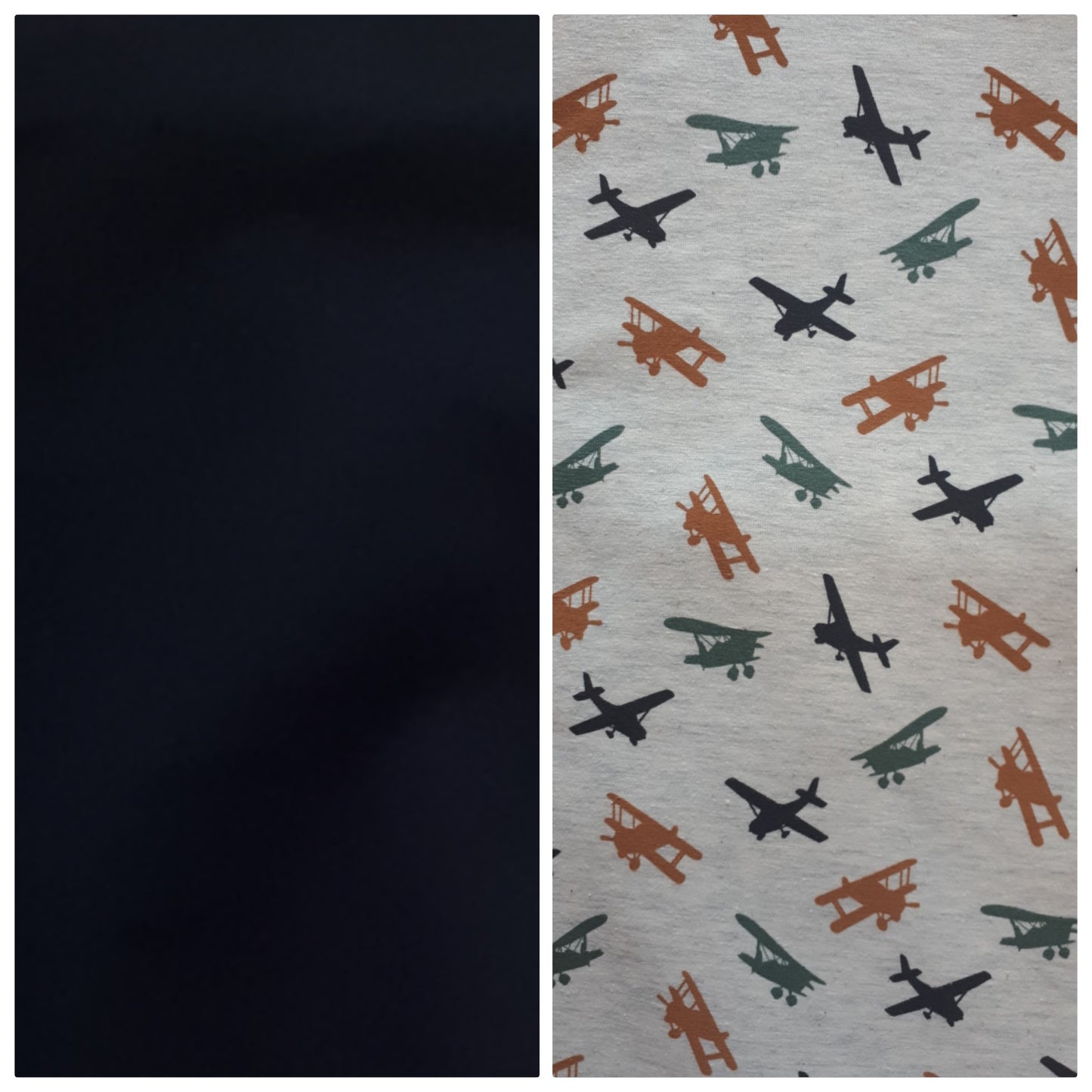 Chandail - Noir - Poche avions noirs, kakis et rouilles