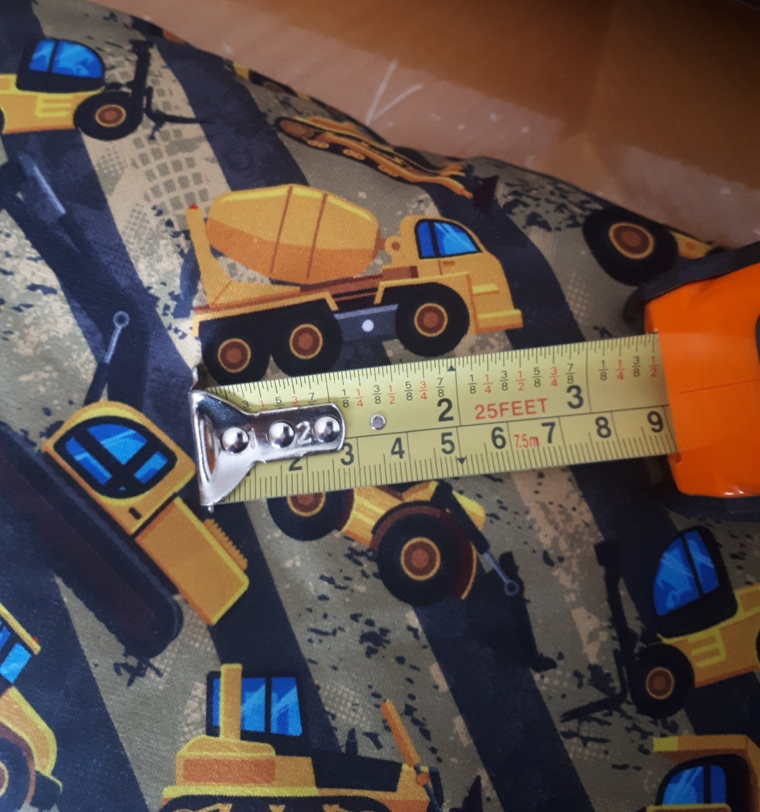 Chandail à manches longues - Camions de construction jaunes - Motif devant et derrière