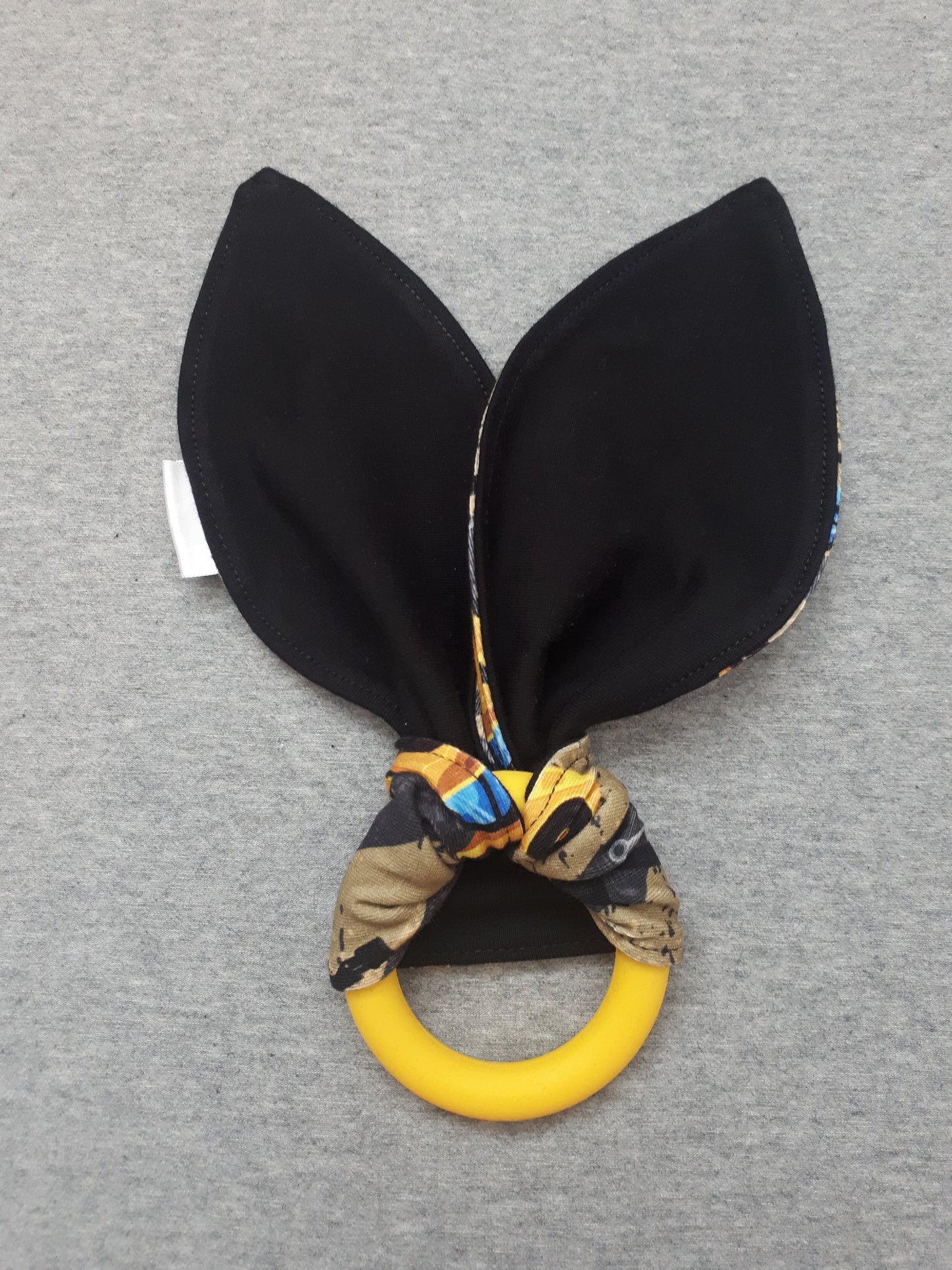 Prêt à partir - Hochet - Camions jaunes / noir - Anneau jaune