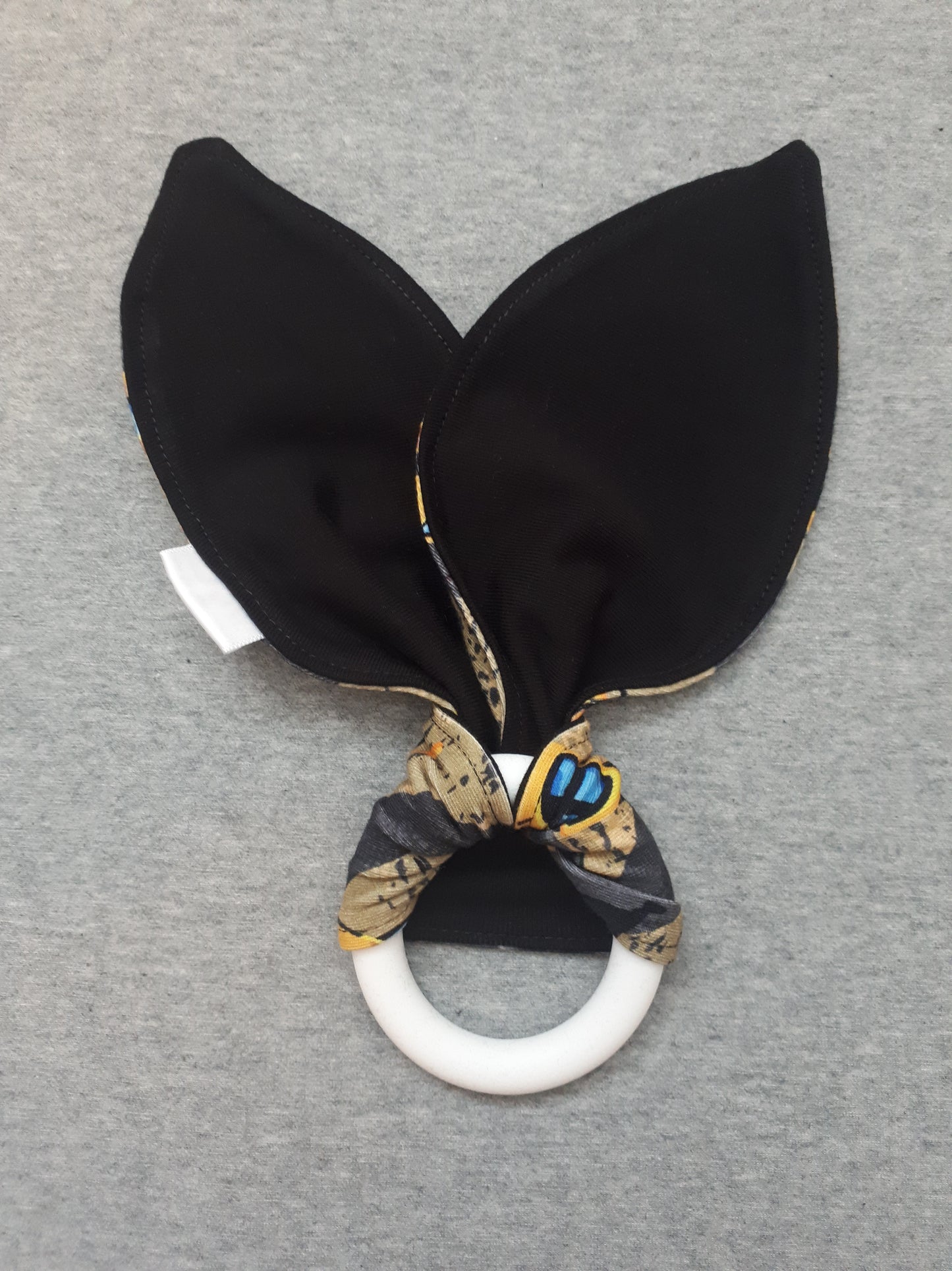 Prêt à partir - Hochet - Camions jaunes / noir - Anneau blanc