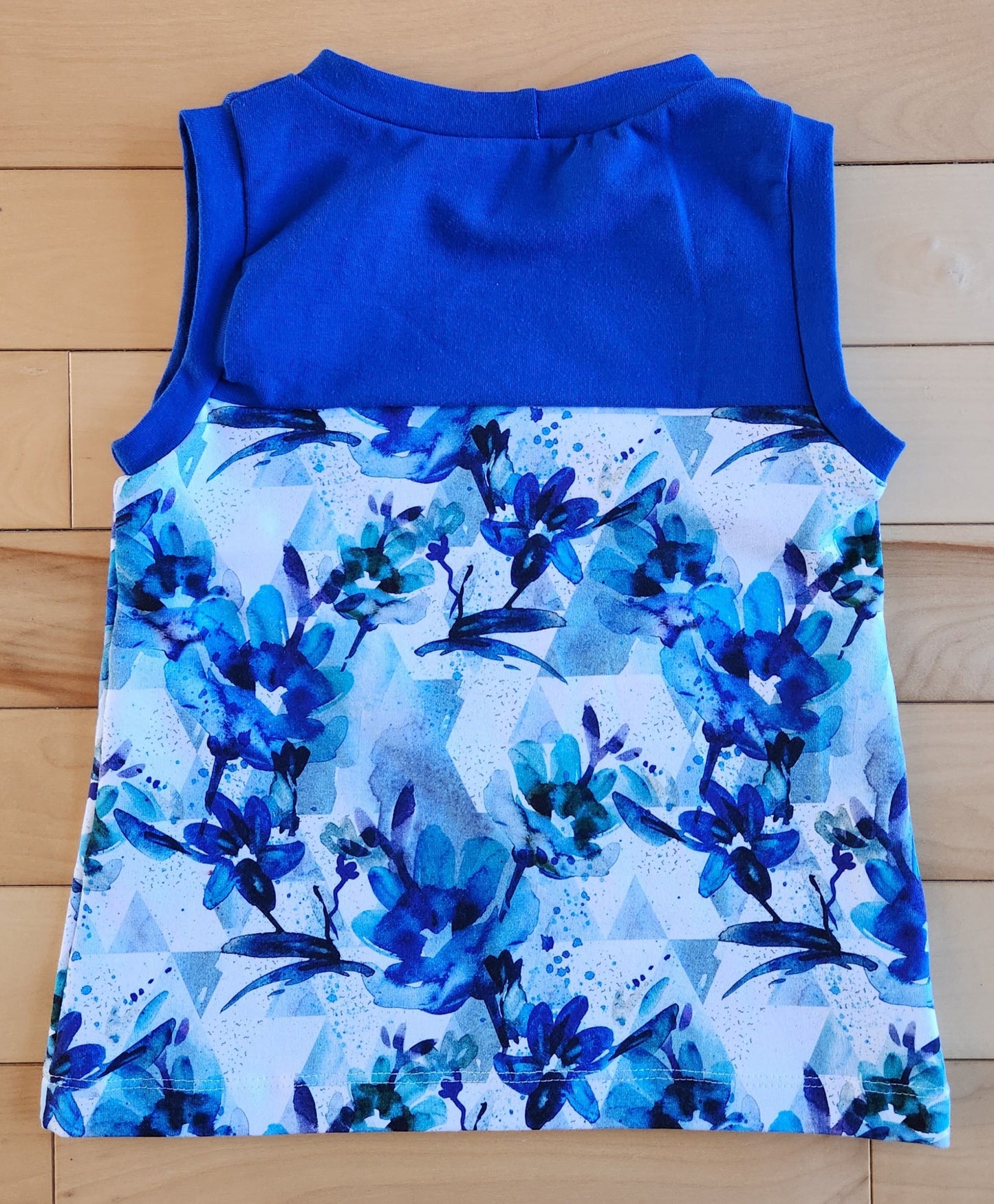 Camisole - Fleurs bleues turquoises