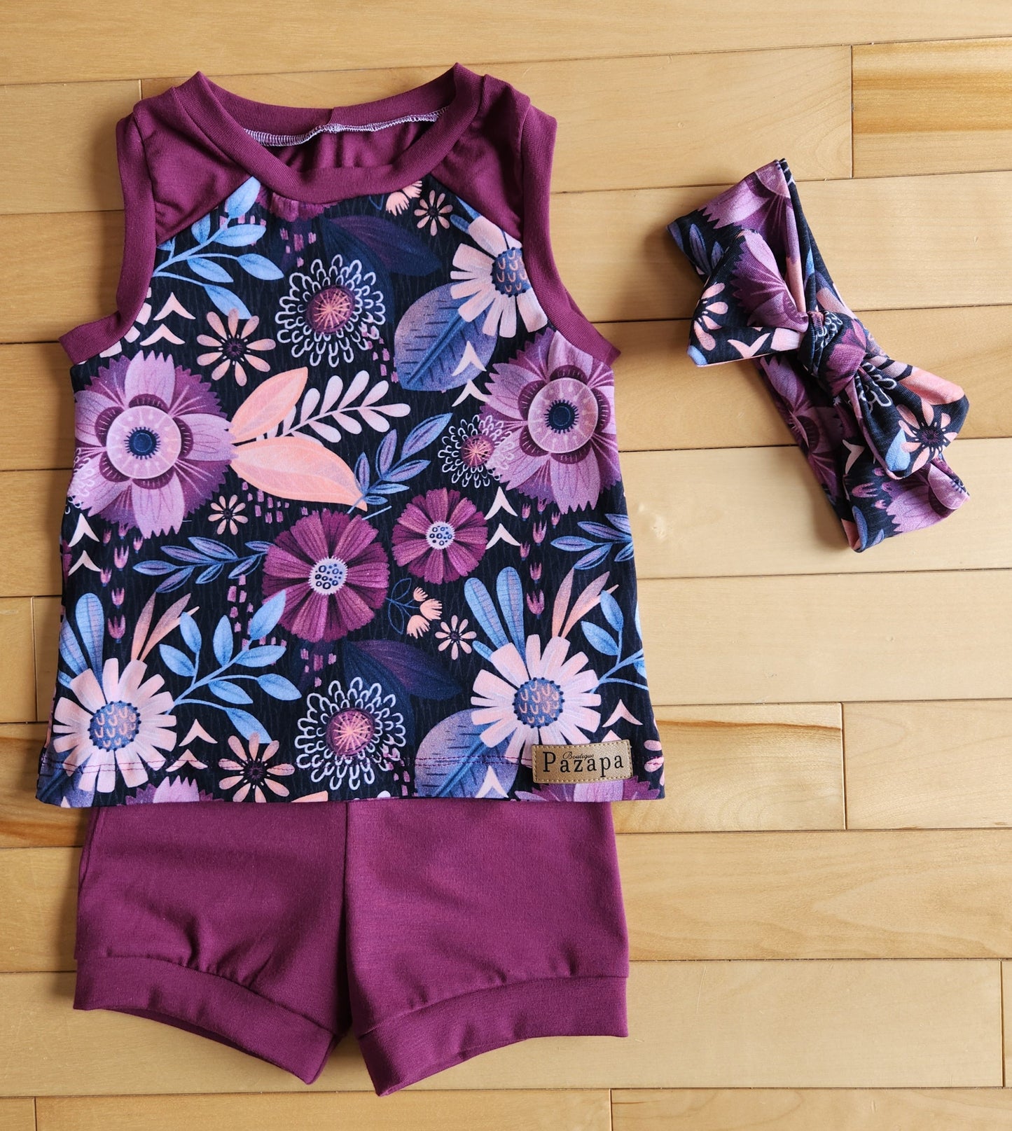 Camisole - Fleurs mauves