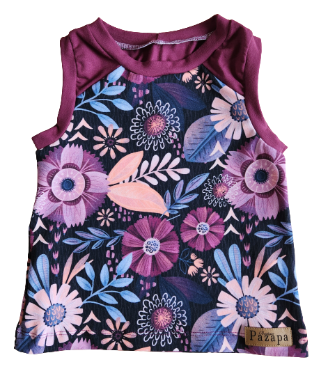 Camisole - Fleurs mauves