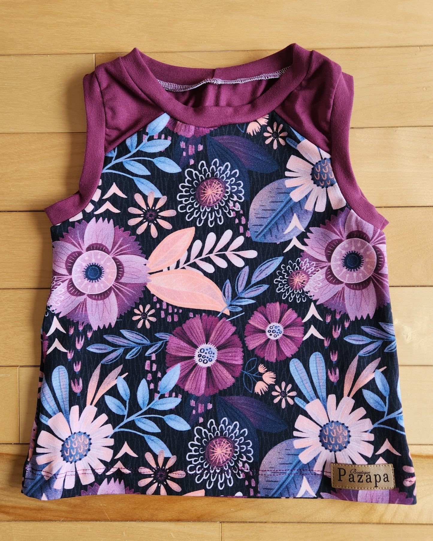 Camisole - Fleurs mauves