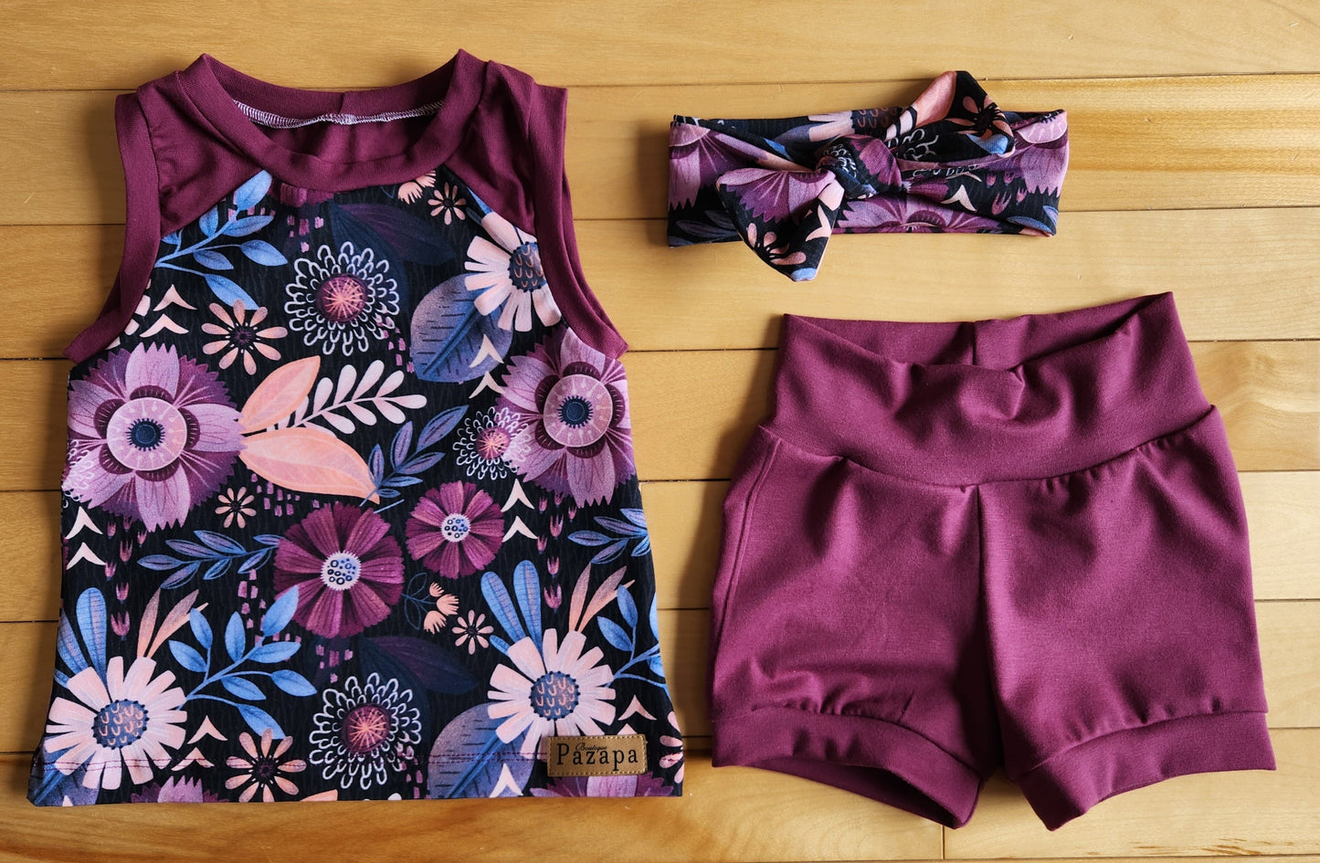 Camisole - Fleurs mauves