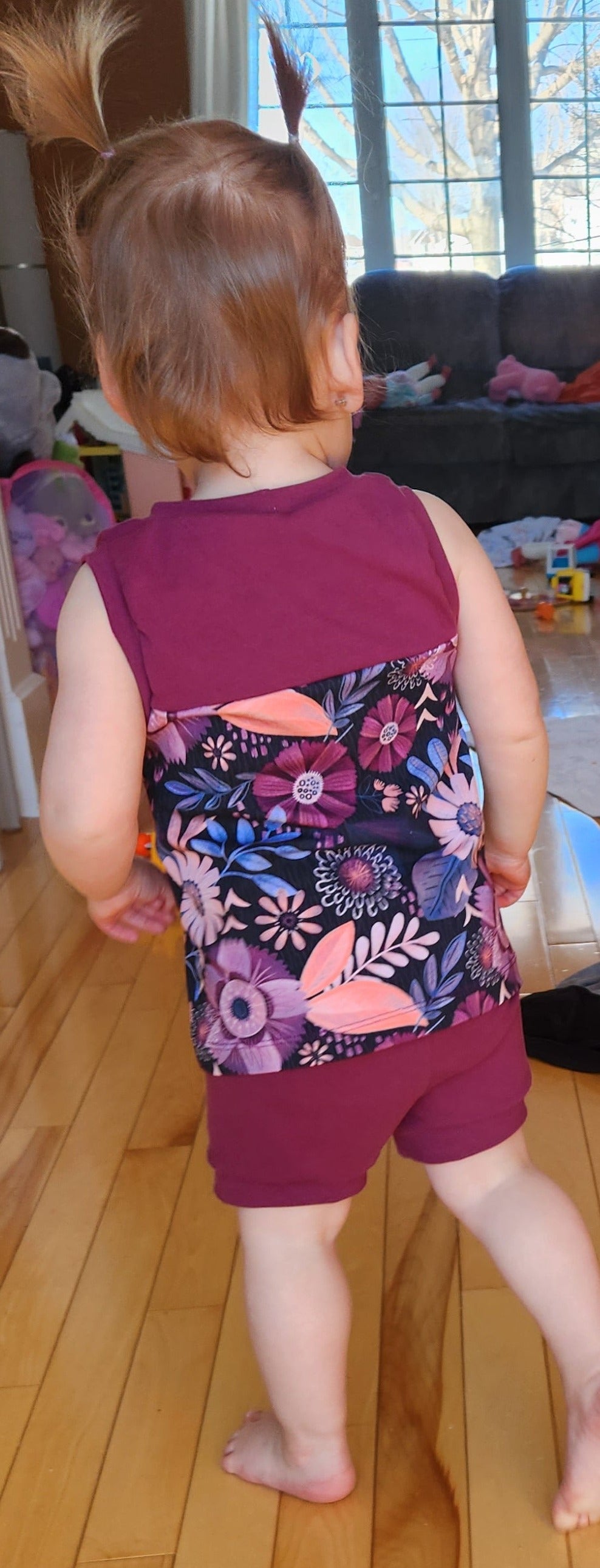 Camisole - Fleurs mauves