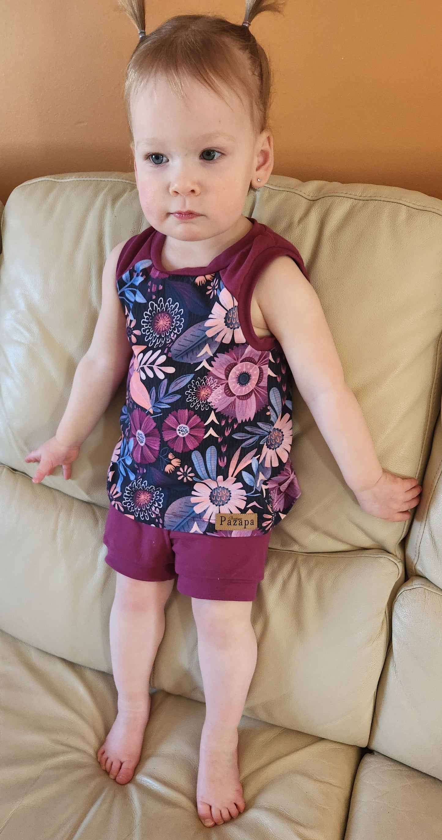 Camisole - Fleurs mauves