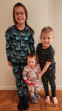 Pyjama - Chandail long et pantalons longs - Dragons turquoises et bleu marine