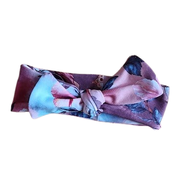 Bandeau - Fleurs roses éclatantes et papillons