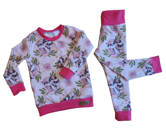 Pyjama - Chandail long et pantalons longs - Ratons roses