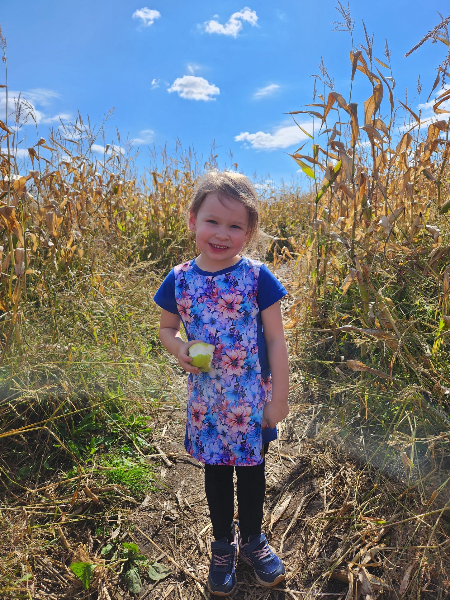 Robe tunique avec poches - Fleurs pastel