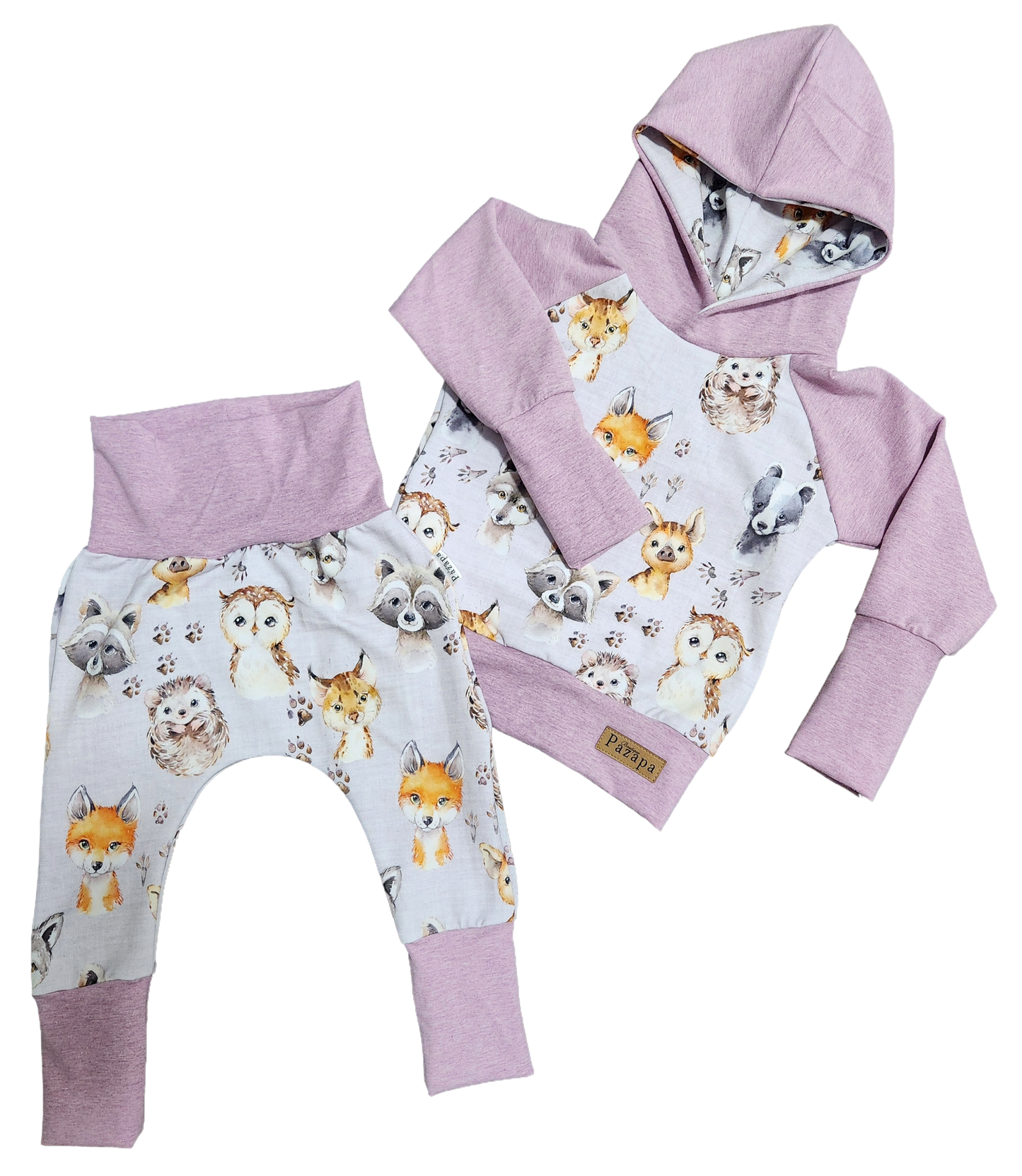 Hoodie - Bébés animaux - Lilas 2 tons