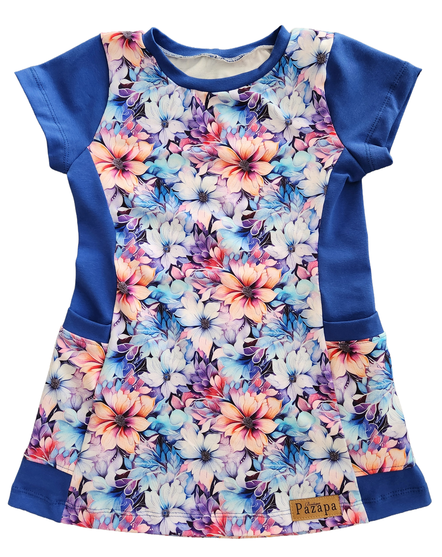 Robe tunique avec poches - Fleurs pastel