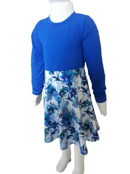Robe - Fleurs bleues turquoises