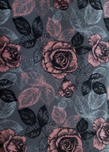 Hoodie - Fleurs roses et noires