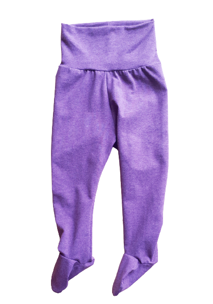 Pantalons avec pieds - Mauve 2 tons