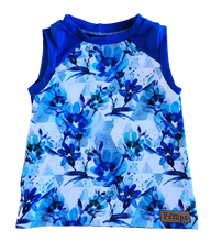 Camisole - Fleurs bleues turquoises