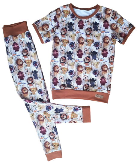 Pyjama - Chandail court et pantalons longs - MOTIF À VOTRE CHOIX